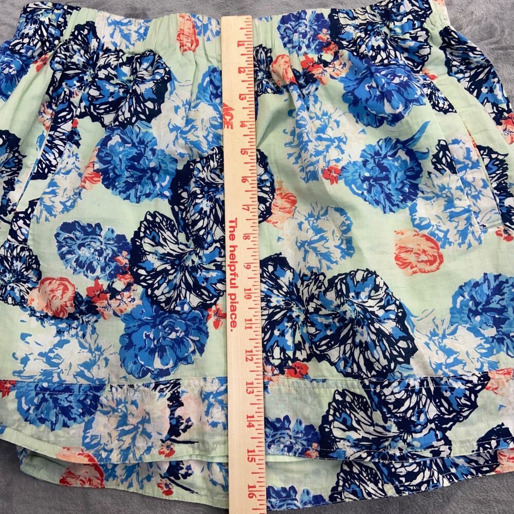 J.Crew Women's Floral A Line Skirt Size M Blue White Floral Summer Lightweight - Picture 7 of 8